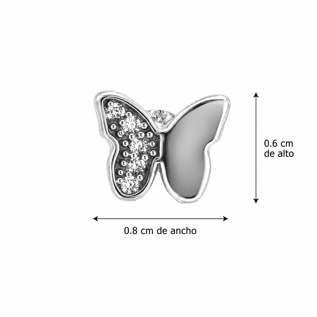 Aretes Inspirados Mariposa Estilo Pan en Plata Ley .925