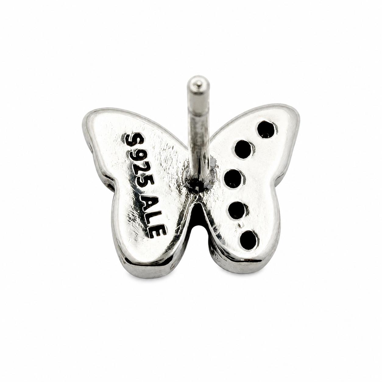 Aretes Inspirados Mariposa Estilo Pan en Plata Ley .925