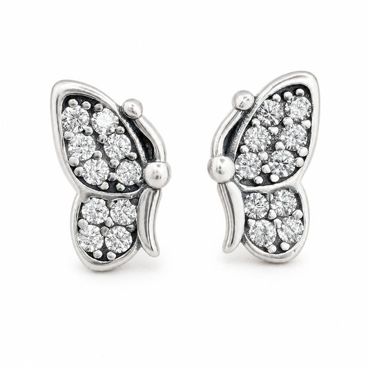Aretes Inspirados Mariposa Estilo Pan en Plata Ley .925