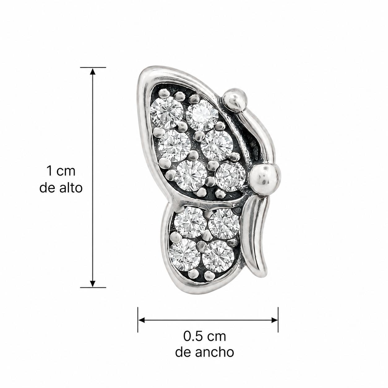 Aretes Inspirados Mariposa Estilo Pan en Plata Ley .925