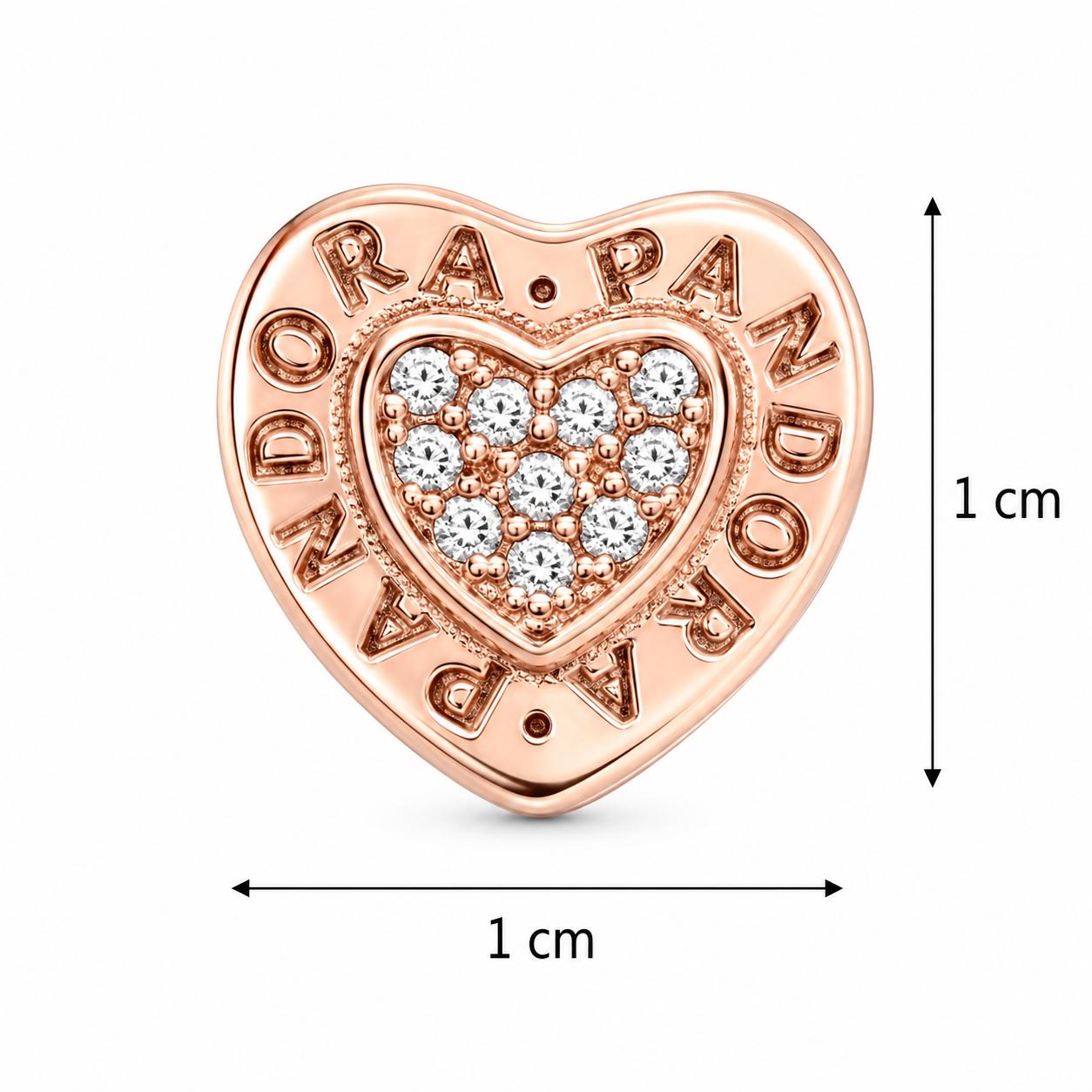 Aretes Pan de Joyería Inspirada Corazon Rosa en Plata Ley .925 con Baño Rosa