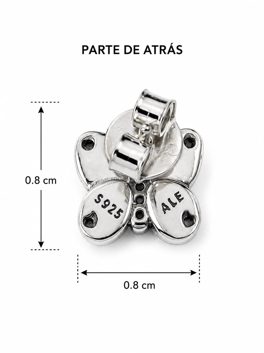 Aretes Inspirados Mariposa Estilo Pan en Plata Ley .925