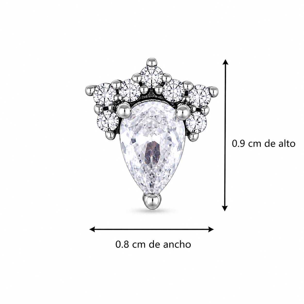 Aretes Inspirados Zirconia Estilo Pan en Plata Ley .925