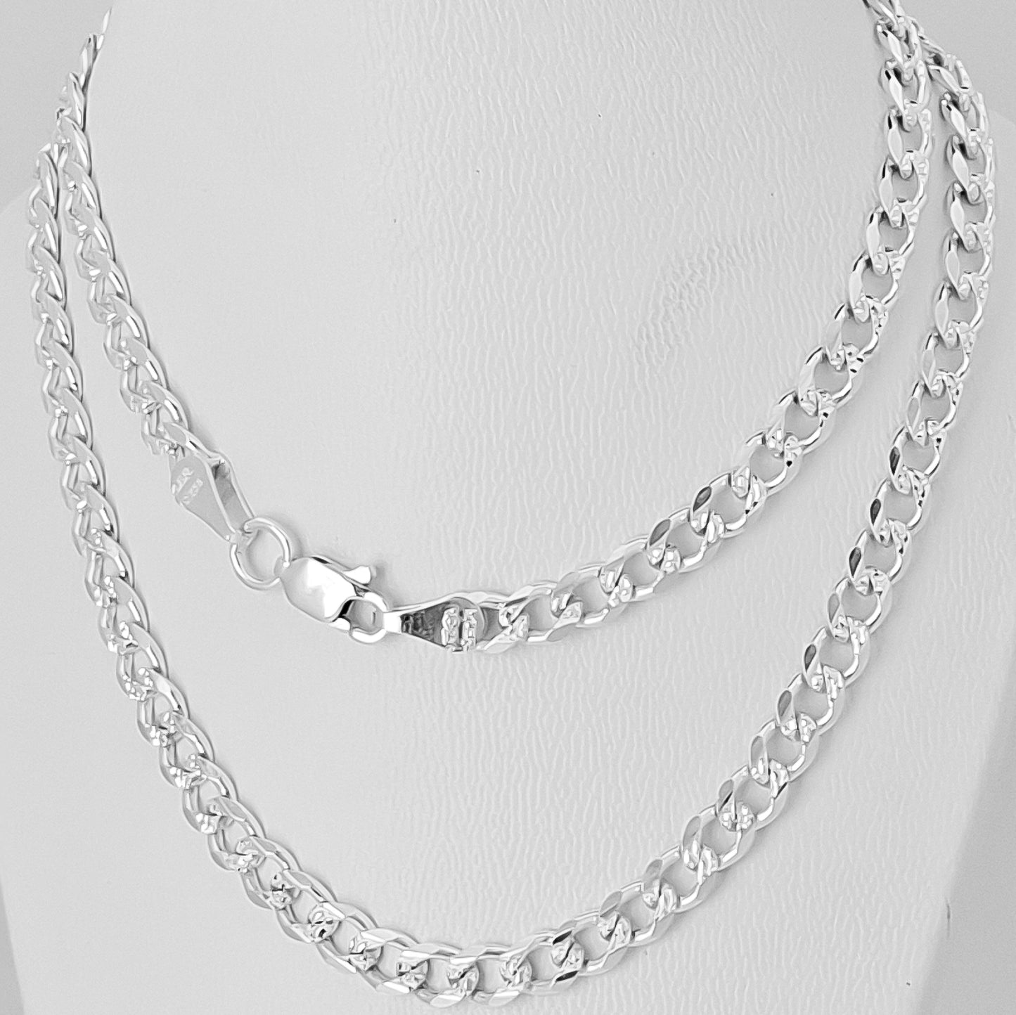 Cadena Cubana Diamantada 5mm