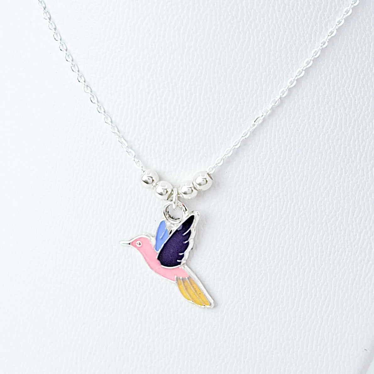 Collar Colibri Esmalte Morado