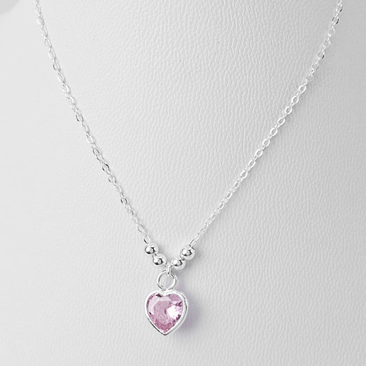 Collar Corazon Rosa