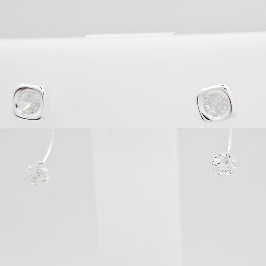 Arete Curvo Cuadro Blanco