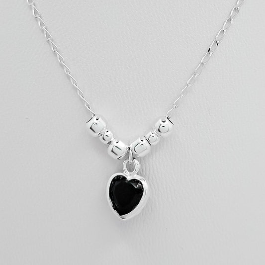 Collar Corazon Negro