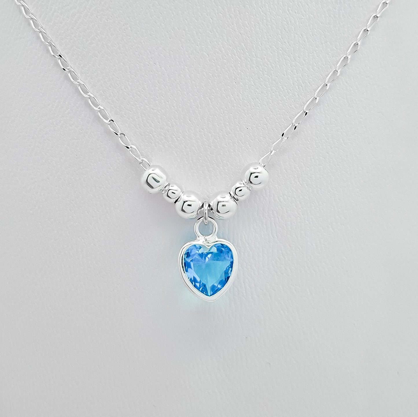 Collar Corazon Azul