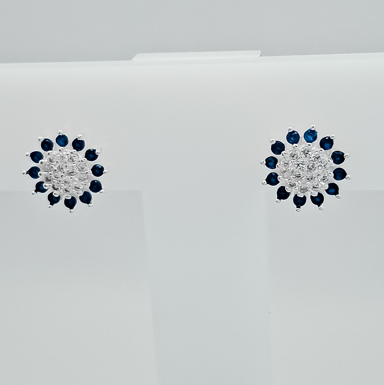 Arete Girasol Azul