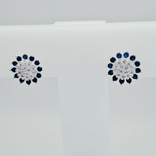 Arete Girasol Azul