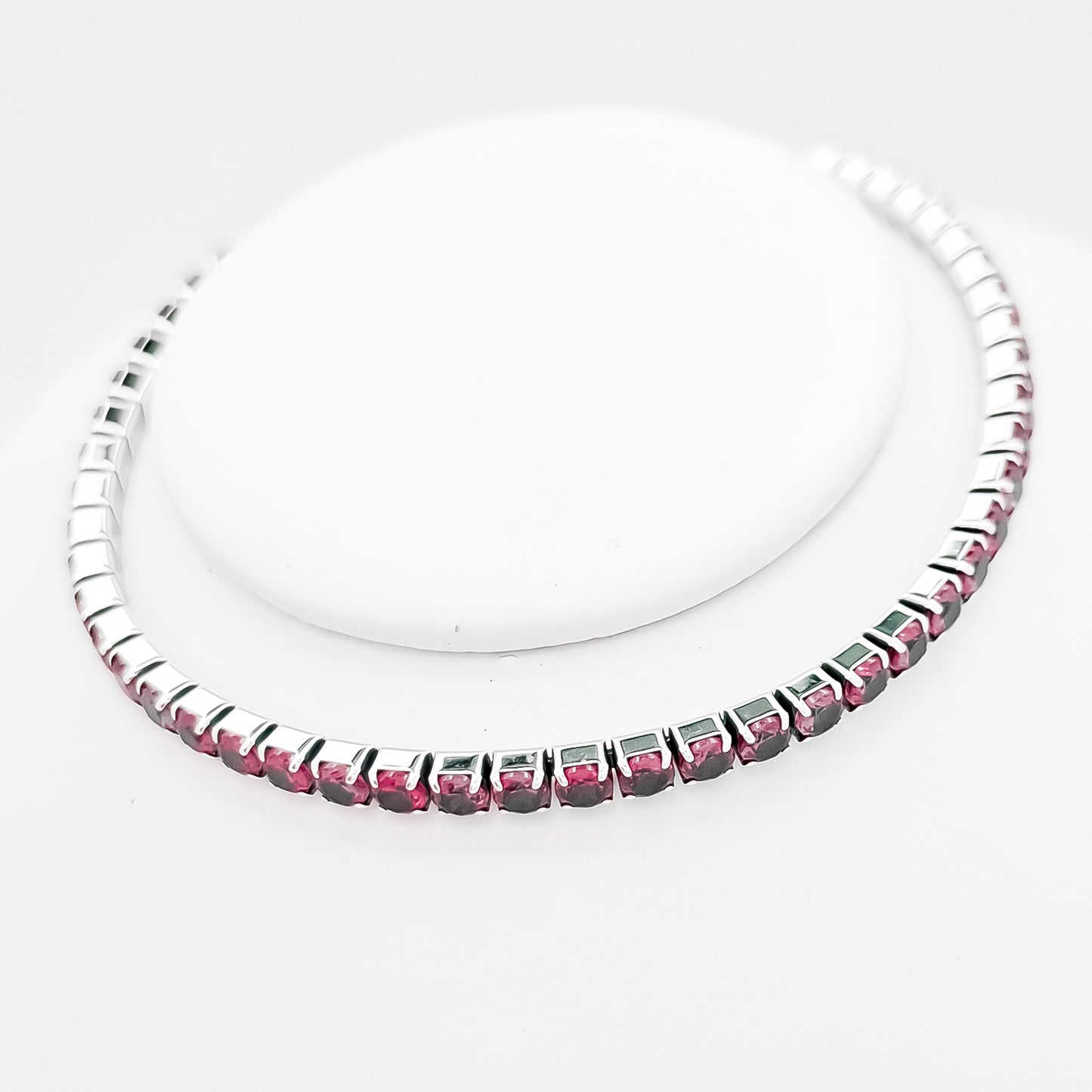 Pulsera Zirconia Rosa Fiusha