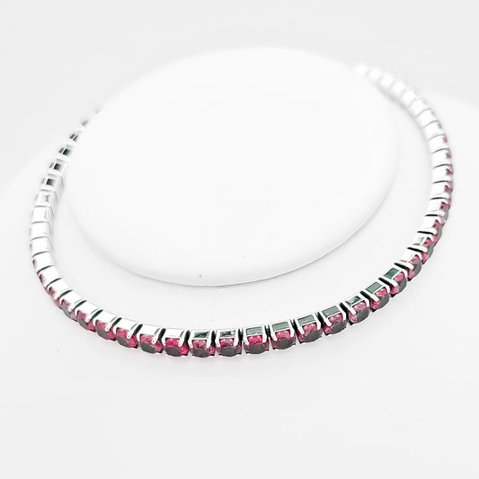 Pulsera Zirconia Rosa Fiusha