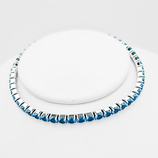 Pulsera Zirconia Azul