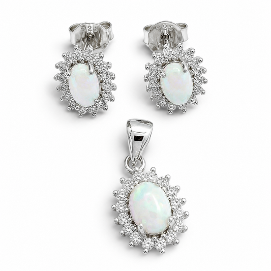 Set Opalo Blanco