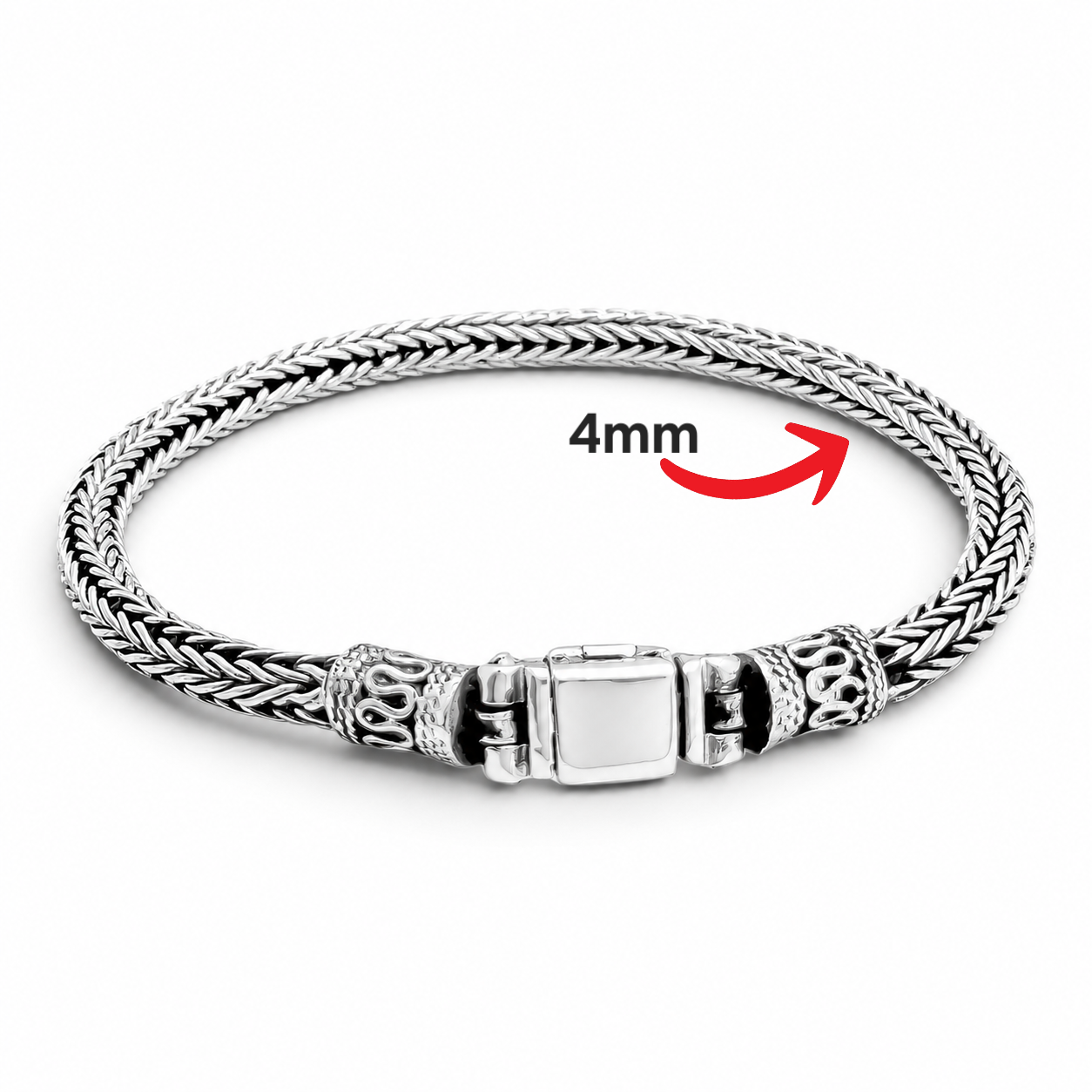 Pulso Tejido Bali Trenzado 4mm