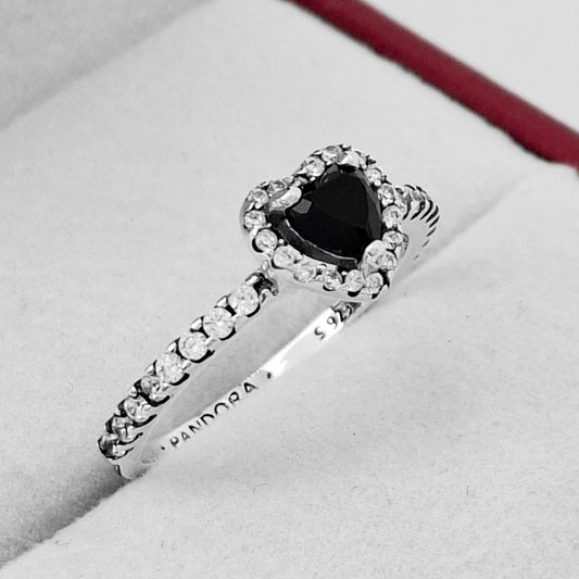 Anillo Corazon Negro