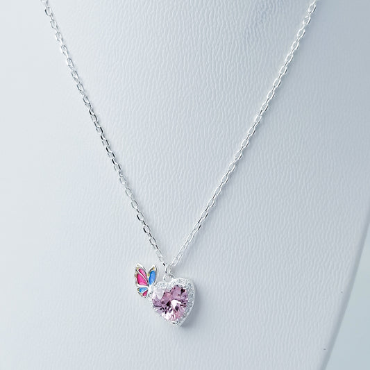 Collar Corazon Rosa